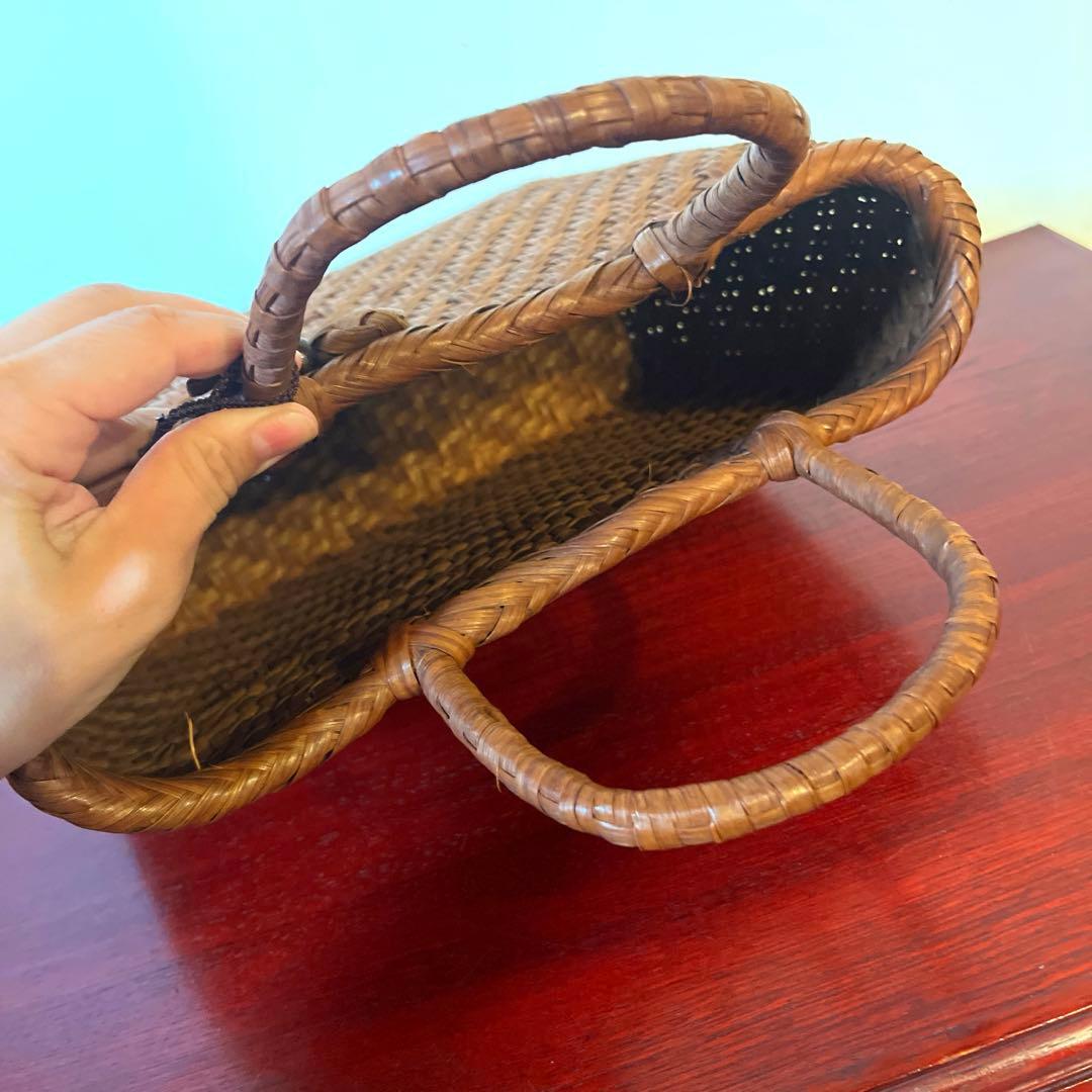 山葡萄 籠 かごバッグ 網代編　内袋無し