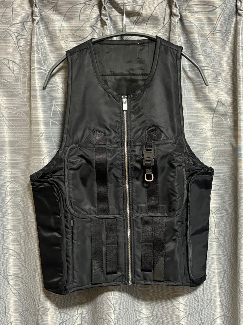 人気 1017 ALYX 9SM アリクス ナイロン ジップ ベスト S 黒