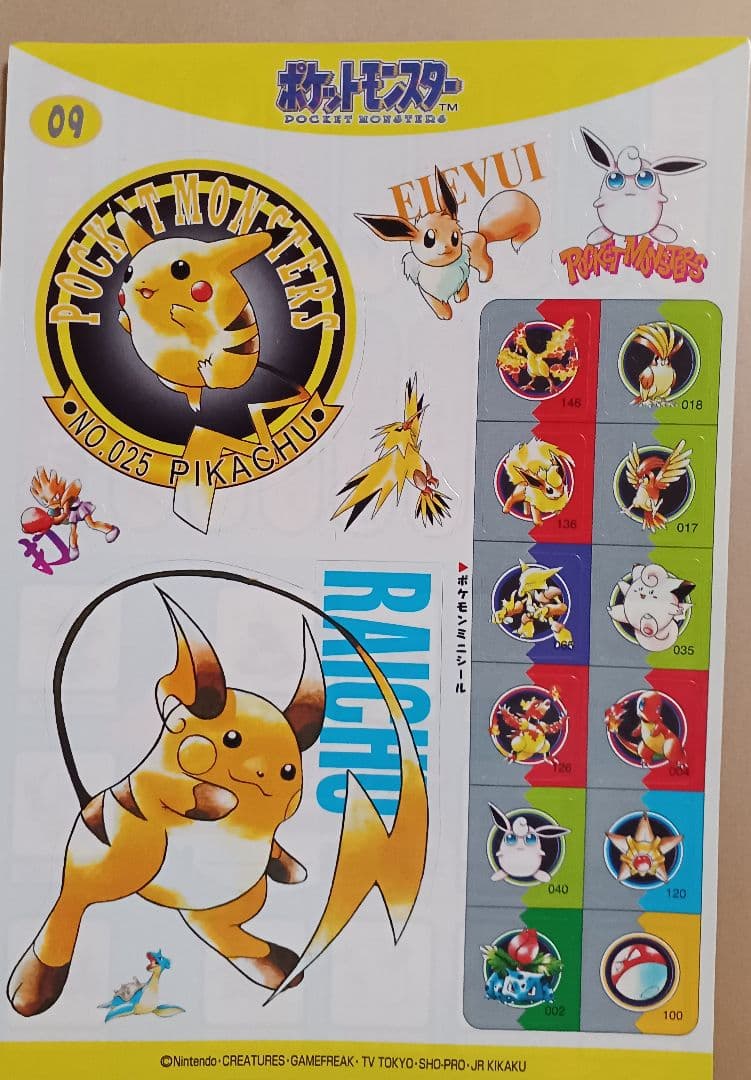 ポケットモンスター　ポケモン　Pokemon　ジャンボシールダス　06～09