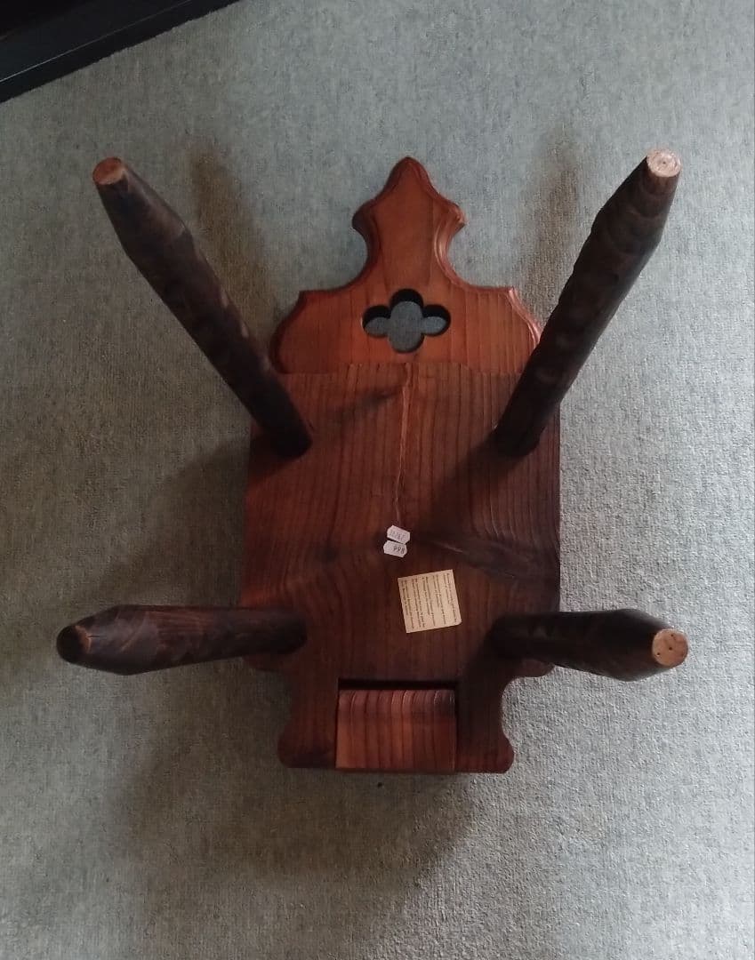 スペイン製　木製イス　折り畳み椅子　アンティーク　レトロ