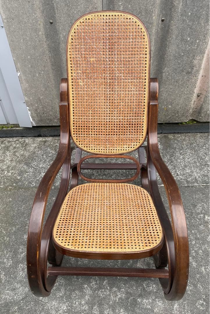 ビンテージ/ラタン/籐家具/曲木/ロッキングチェア/アームチェア/チェア/椅子