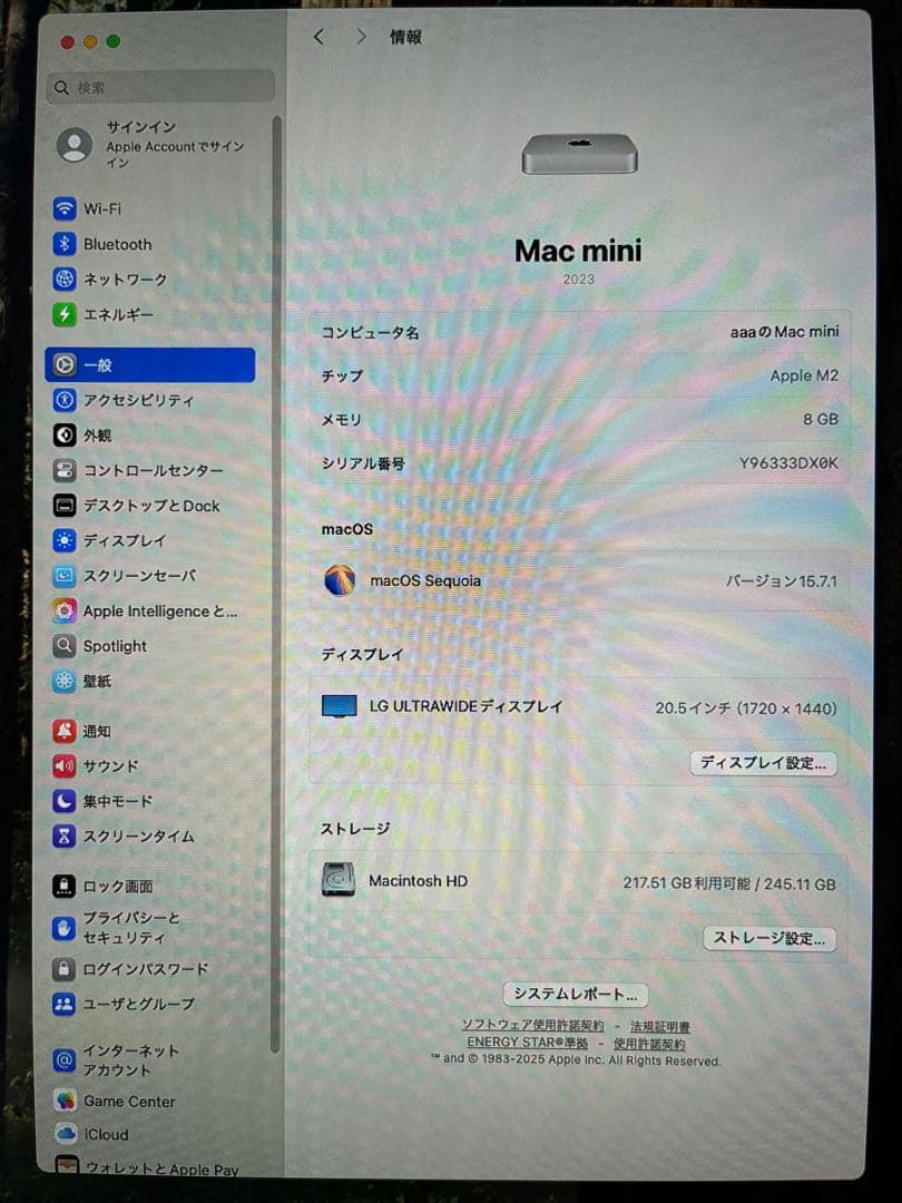 Macデスクトップ Apple Mac mini m2 8GB 256GB