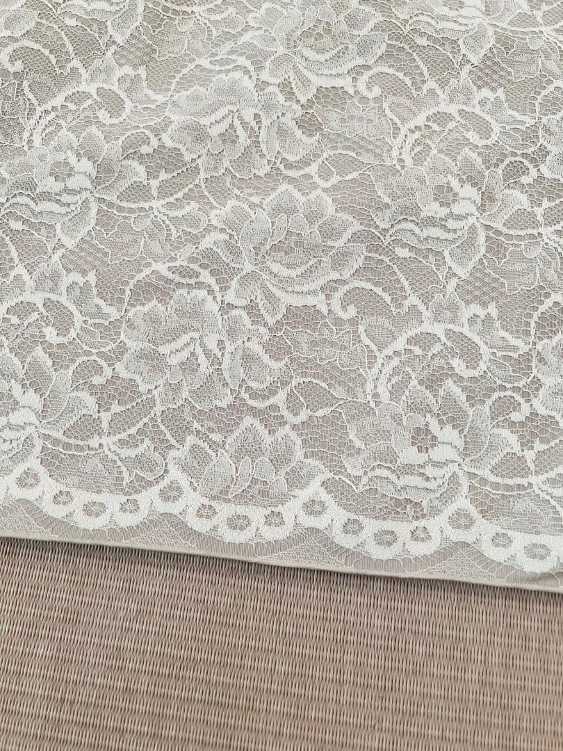 TSUBAKIAN ツバキ庵　兵児帯　ゴシックレース　スカラップ　グレージュ