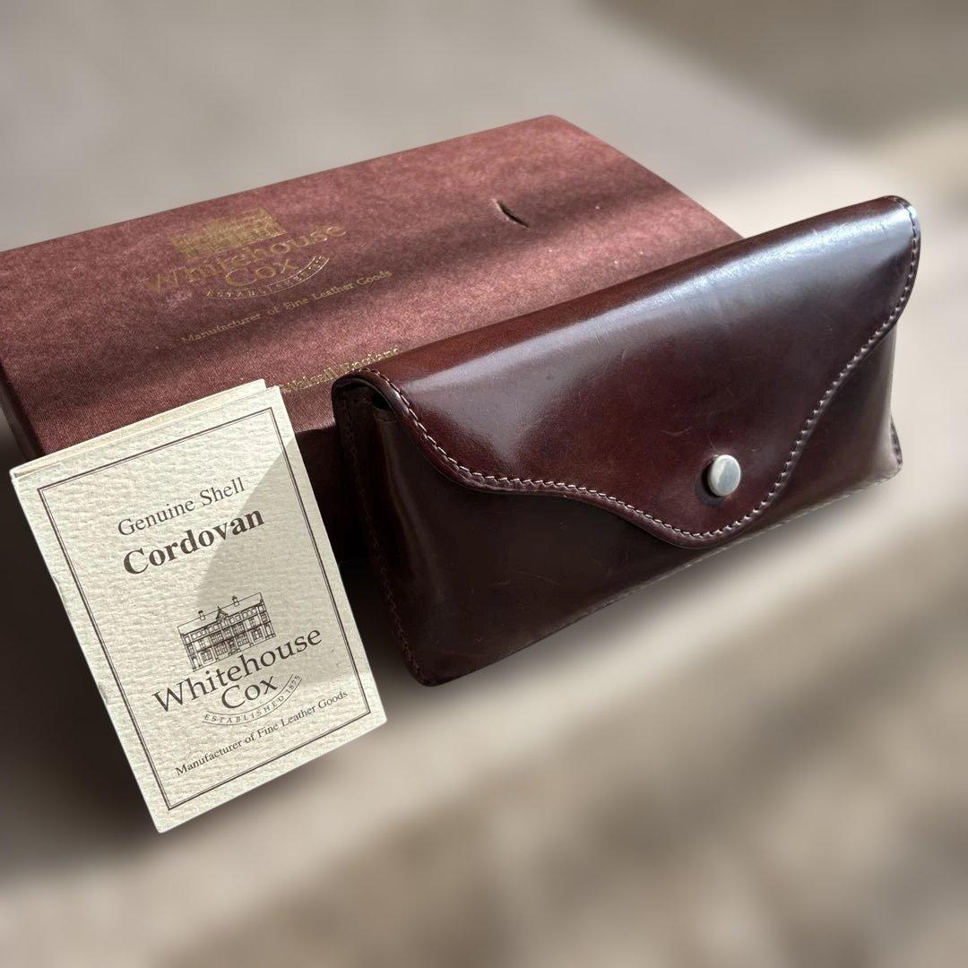 ホワイトハウスコックス　メガネケース　コードバン