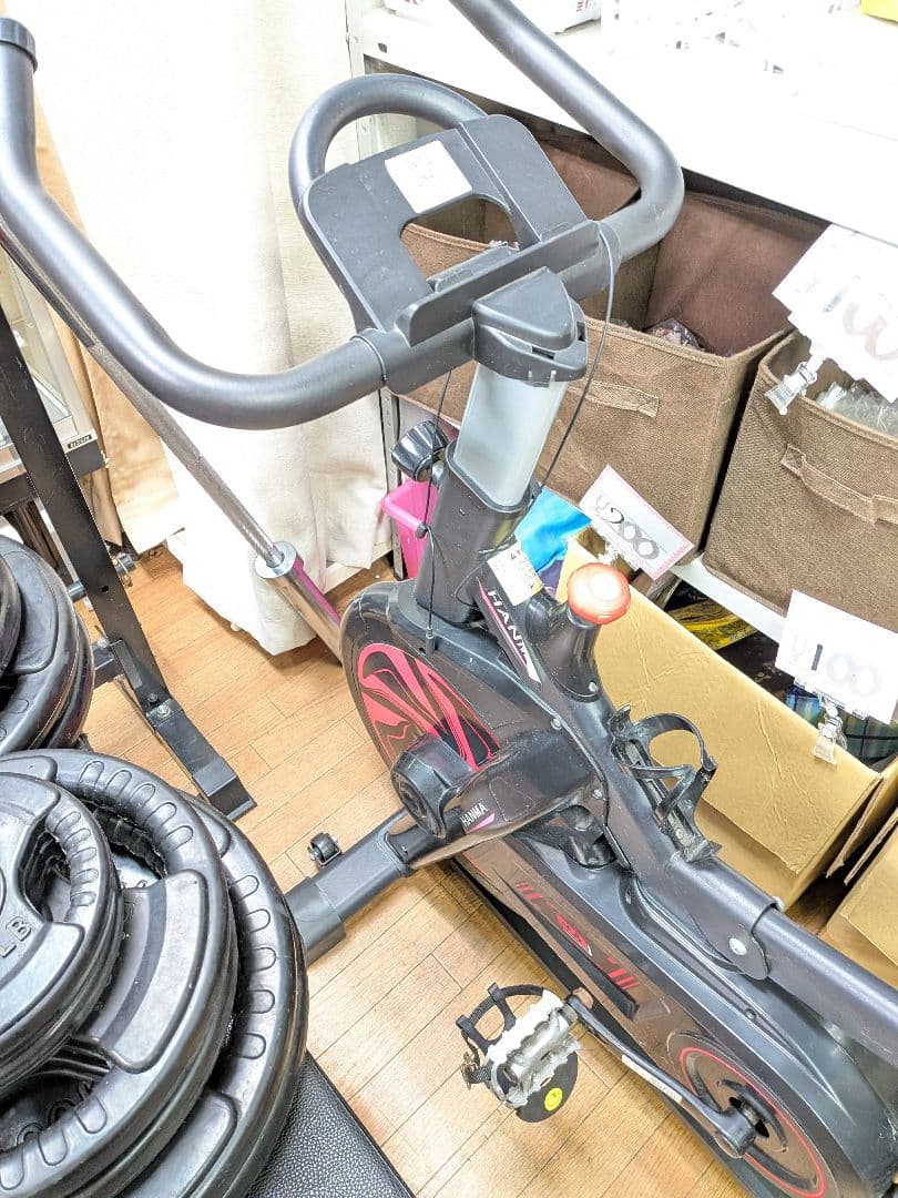 東京都八王子市手渡しのみ筋トレセットバーベル、プレート155kg、台、バイク