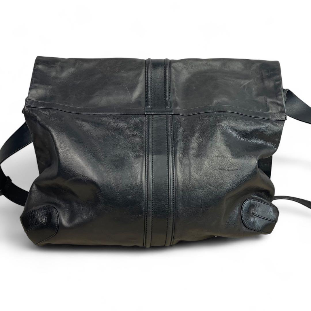 BALLY ショルダーバッグ　メッセンジャーバッグ　ストライプ　レザー　ブラウン