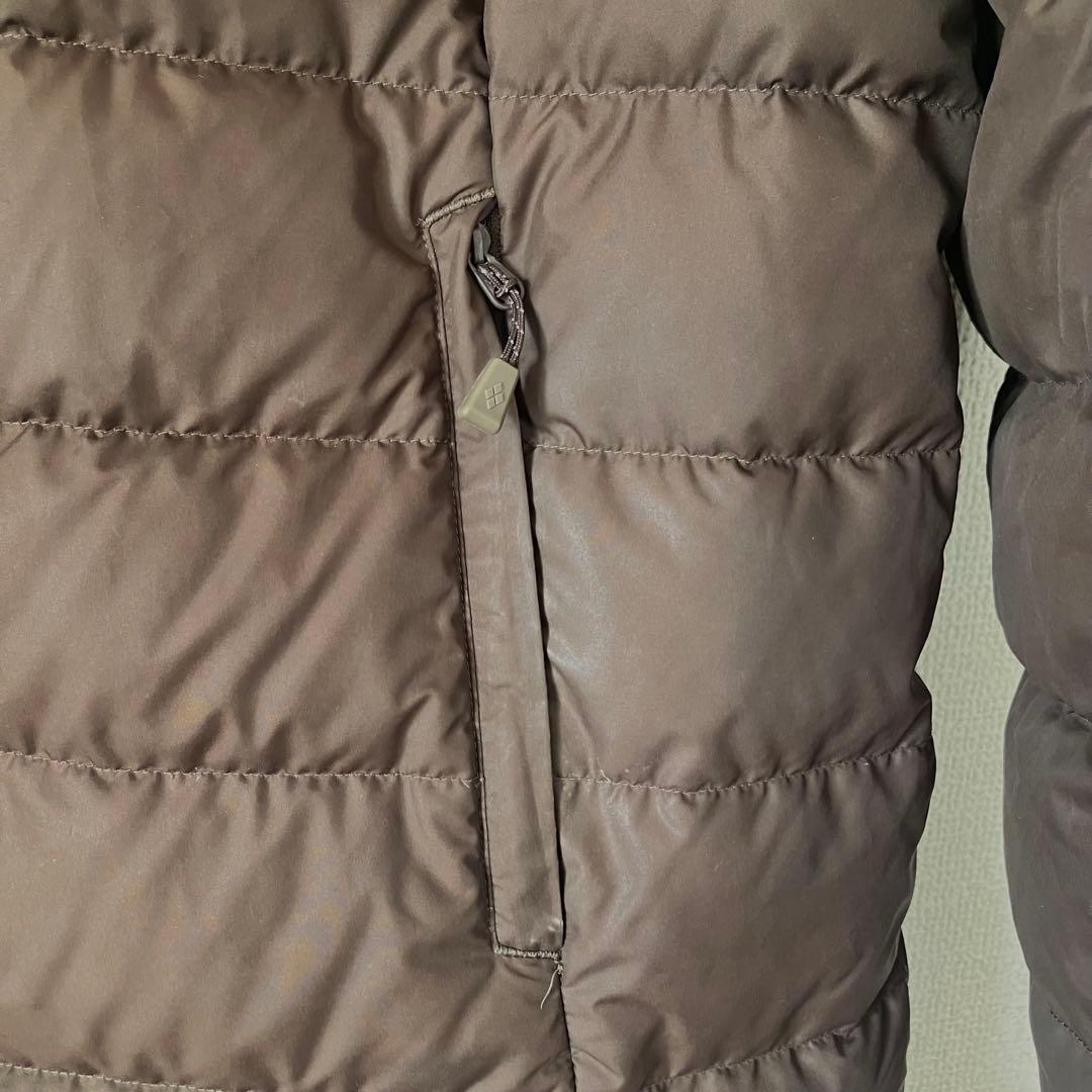 モンベル　トラベルダウンロングコート　袋付　ブラウン　L