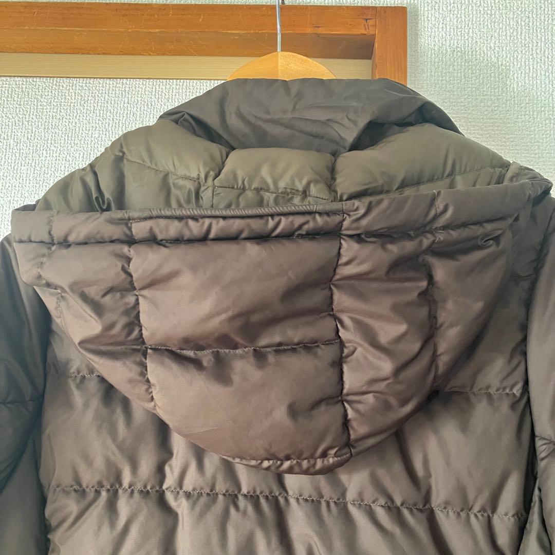 モンベル　トラベルダウンロングコート　袋付　ブラウン　L