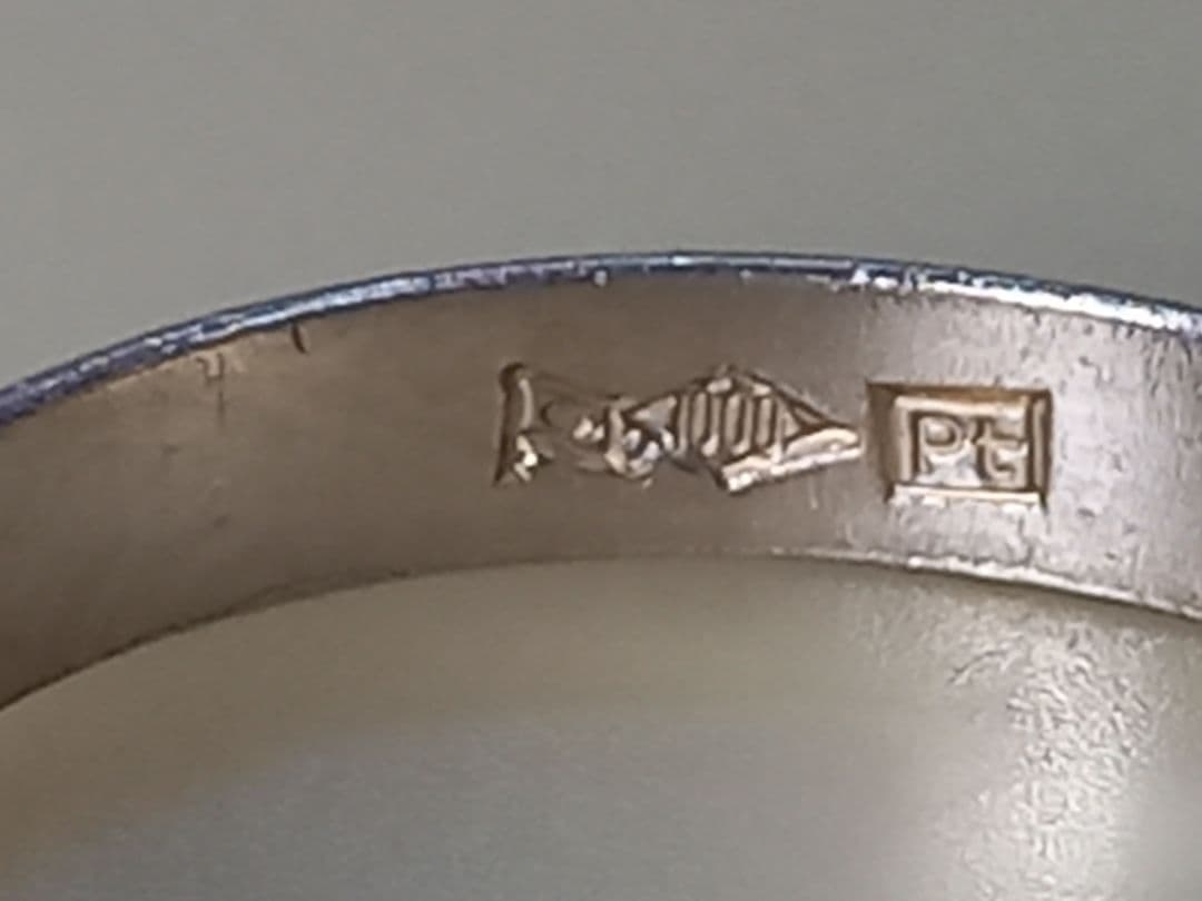 指輪　Pt1000　甲丸　プラチナ　リング