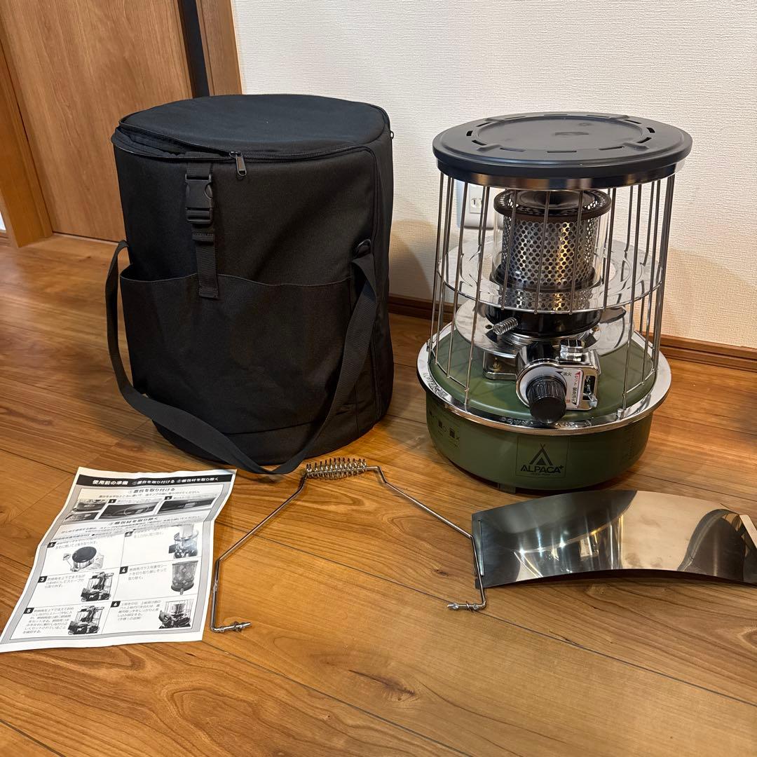 【美品】アルパカストーブ オリーブ 石油ストーブ 収納バック付き TS-77NC