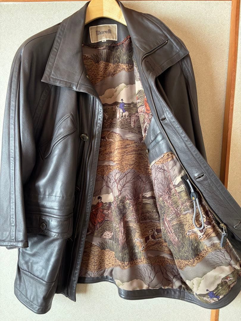 トリ　激レア美品M￼arelliマレリー最高品質　鹿革コート　ディアスキン