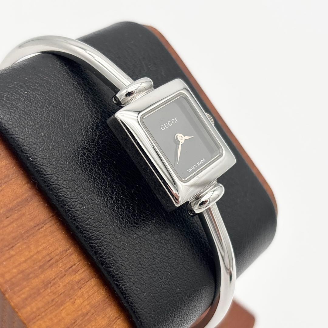 【美品】GUCCI 1900L バングルウォッチ 腕時計 シルバー スクエア