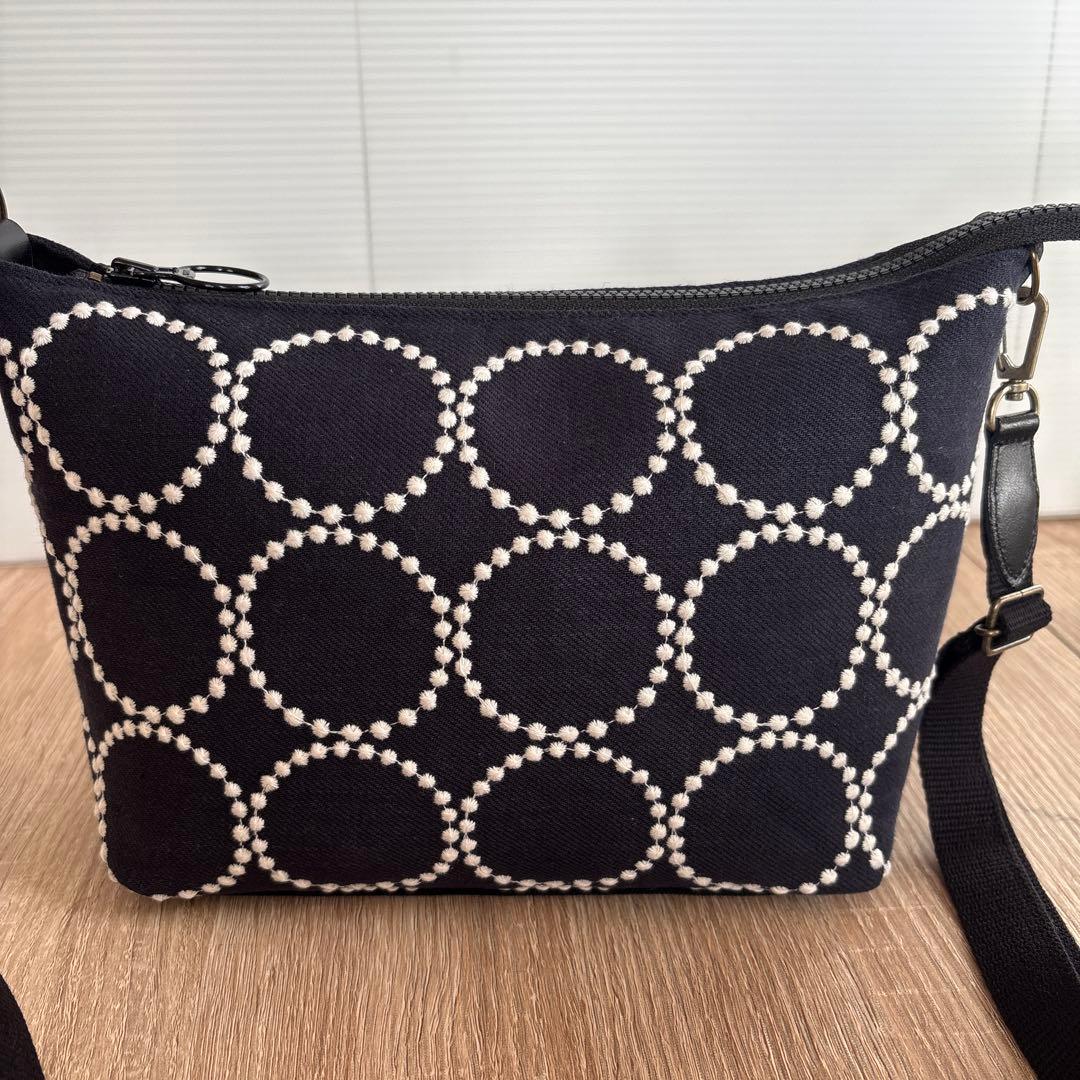 ハンドメイド　ふっくらショルダーバッグ　ミナペルホネン　タンバリン