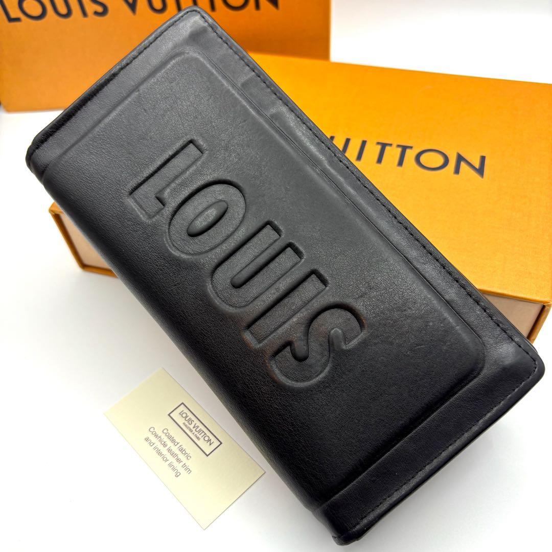 【美品・希少】ルイヴィトン ポルトフォイユ ブラザ ダークアンフィニ 長財布