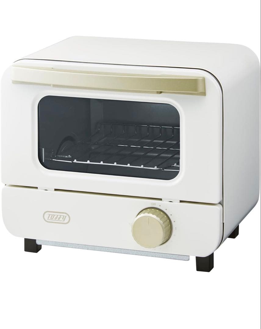 【Toffy】 オーブントースターミニ 食パン1枚焼きホワイト新品未開封品