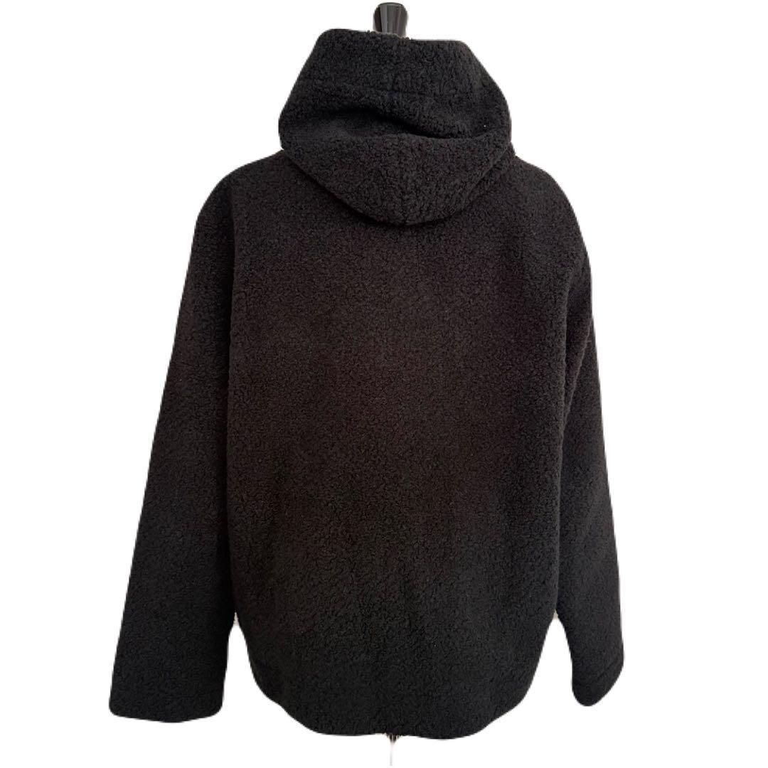 PAPAS PLUS パパスプラス フーディー ボアジャケット ブラック S