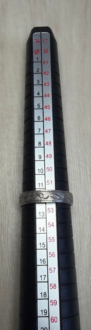 Pt850 和彫りリング