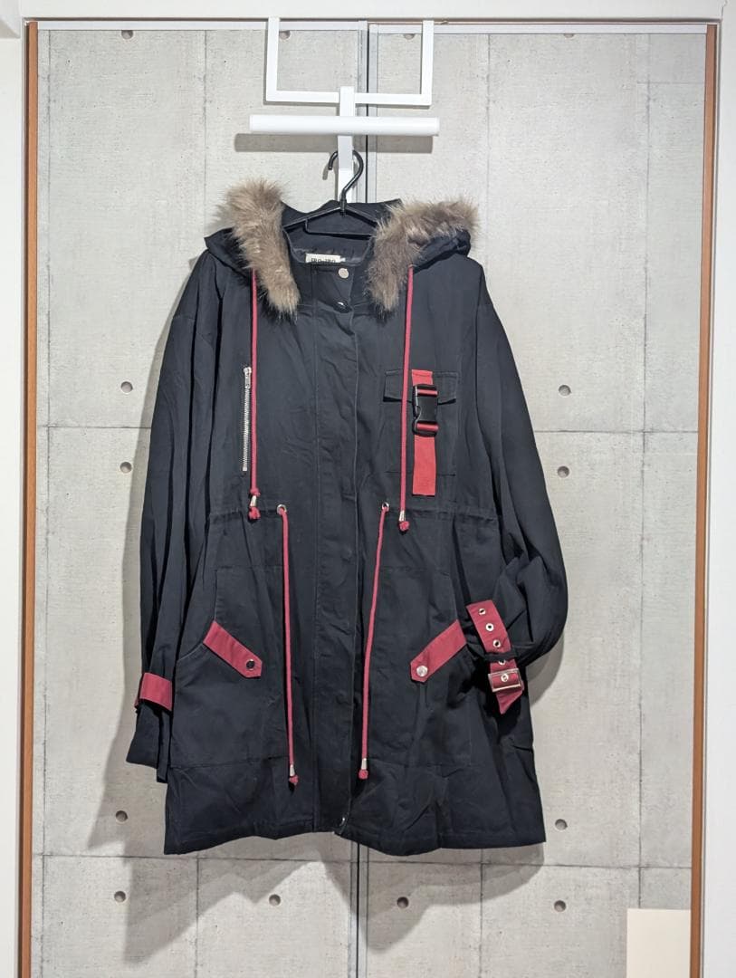 Favorite フェイバリット モッズコート 赤黒 フリーサイズ