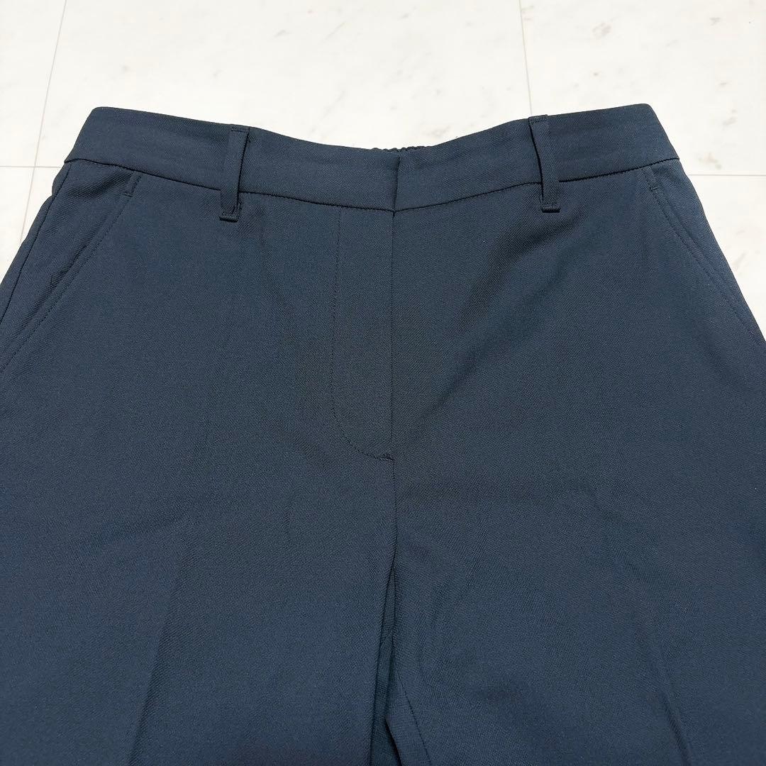 PLST パンツスーツセットアップ ノーカラージャケット ブラック Lサイズ