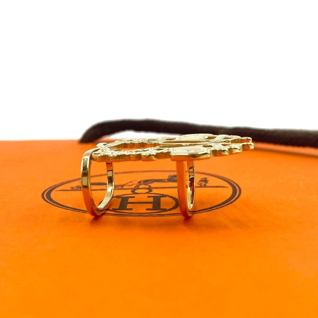 エルメス◎HERMES スカーフリング 70用 ブリッド ドゥ ガラ ゴールド