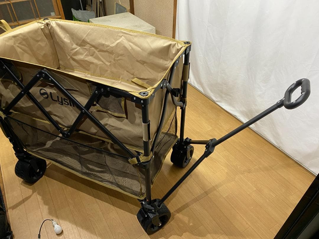 Lysin 折りたたみキャリーワゴン2段タイプ　 ベージュ