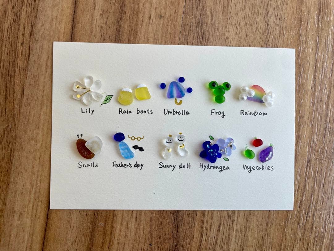 あや　オーダー　4.6.8月 シーグラスアート　マンスリー