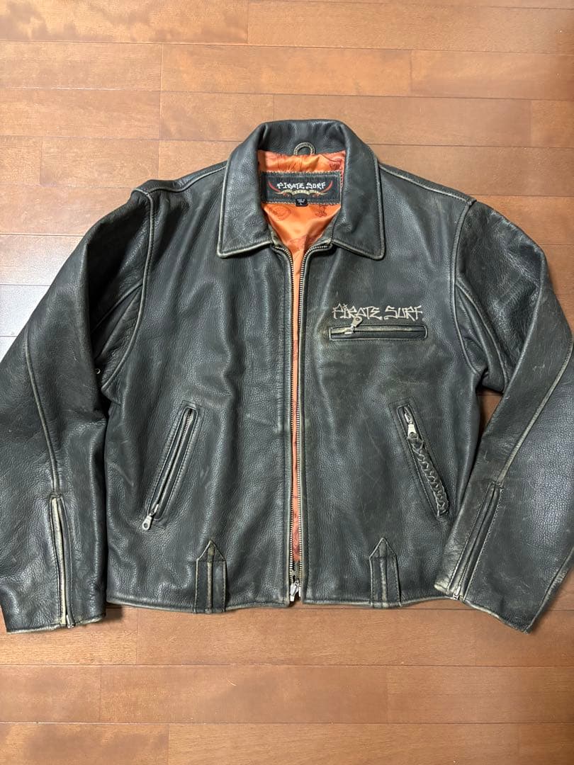 「レア」vintage PIRATE SURF リアルレザージャケット　本革