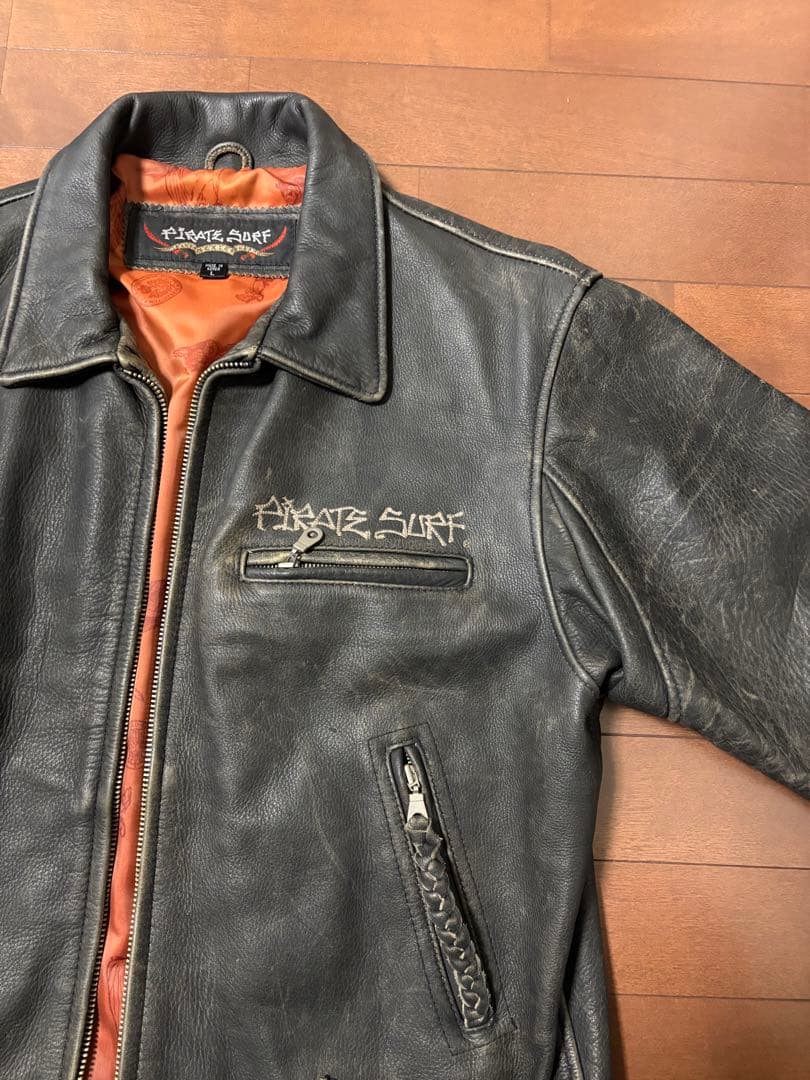 「レア」vintage PIRATE SURF リアルレザージャケット　本革