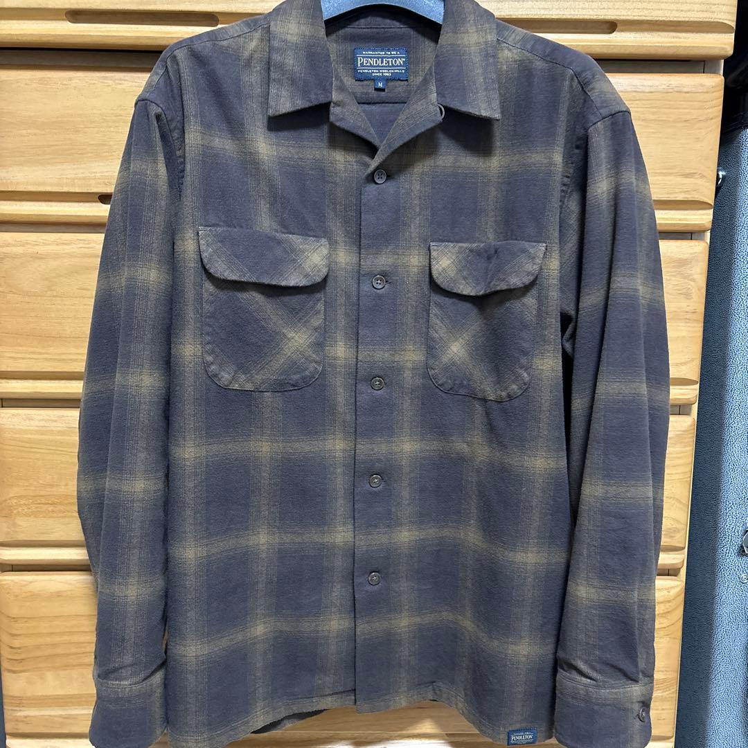 ペンドルトン オープンカラーチェックシャツ