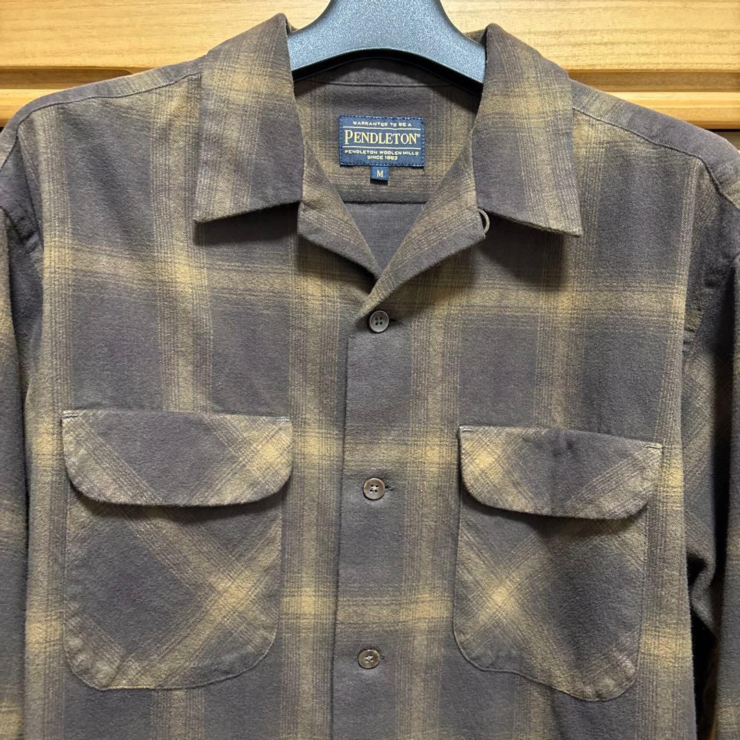 ペンドルトン オープンカラーチェックシャツ