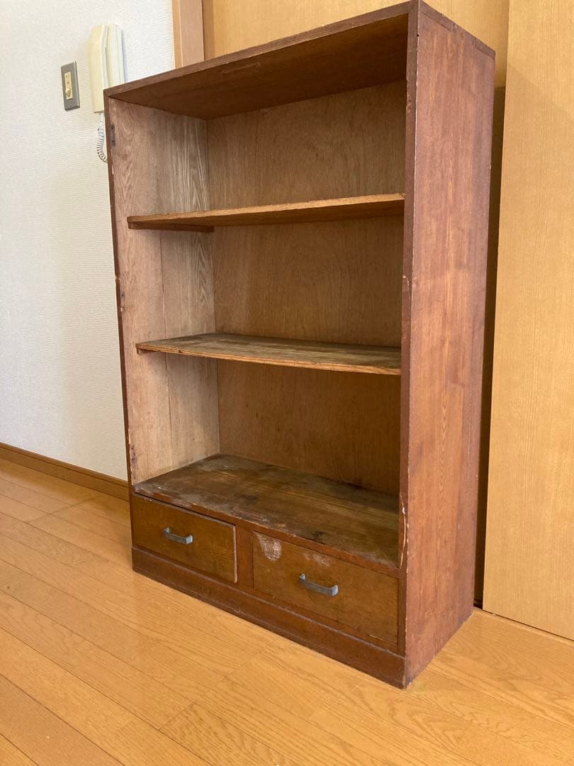 木製本棚 古家具 アンティーク 食器棚