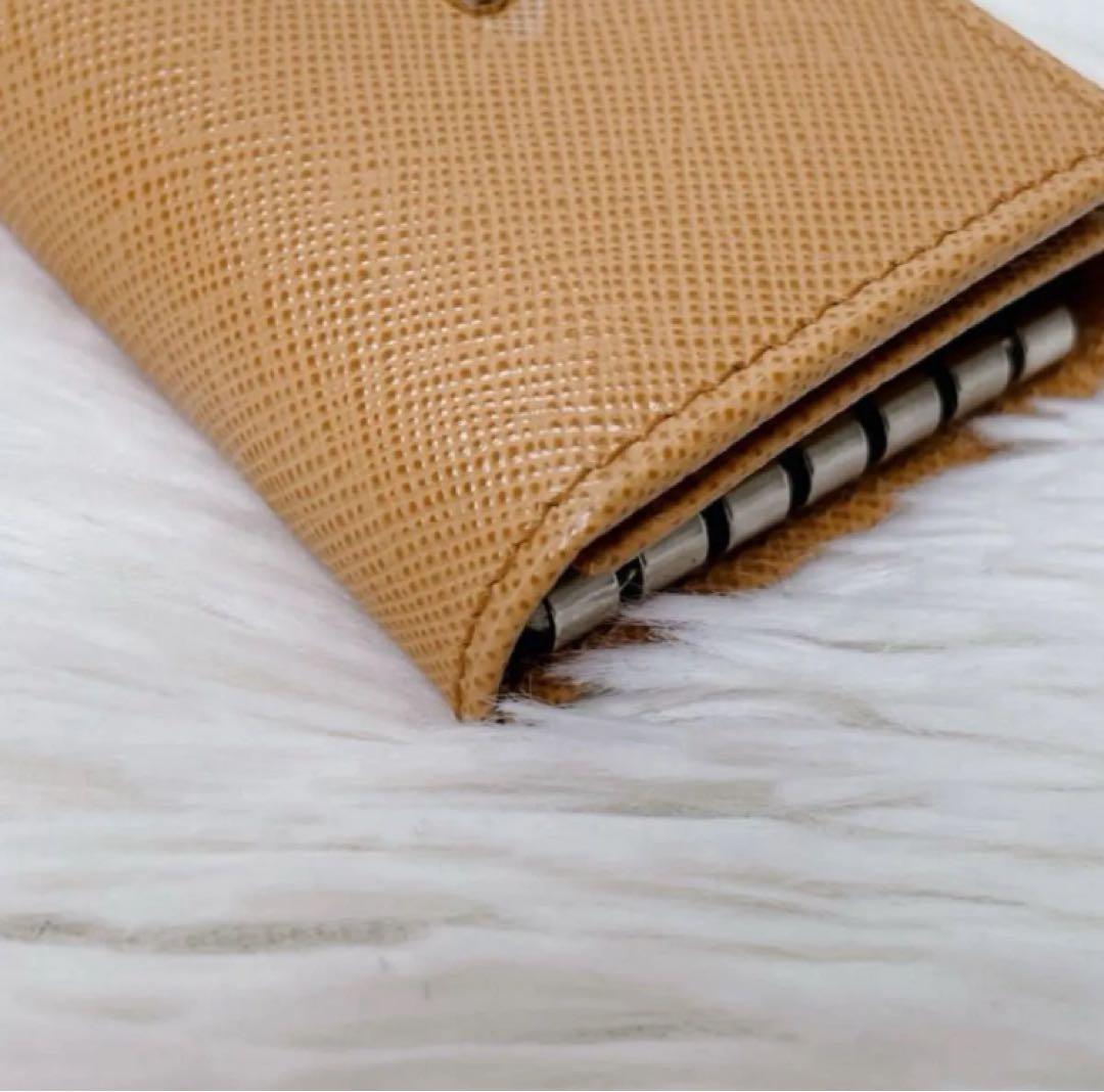 PRADA 6連 キーケース サフィアーノレザー トライアングル オレンジ