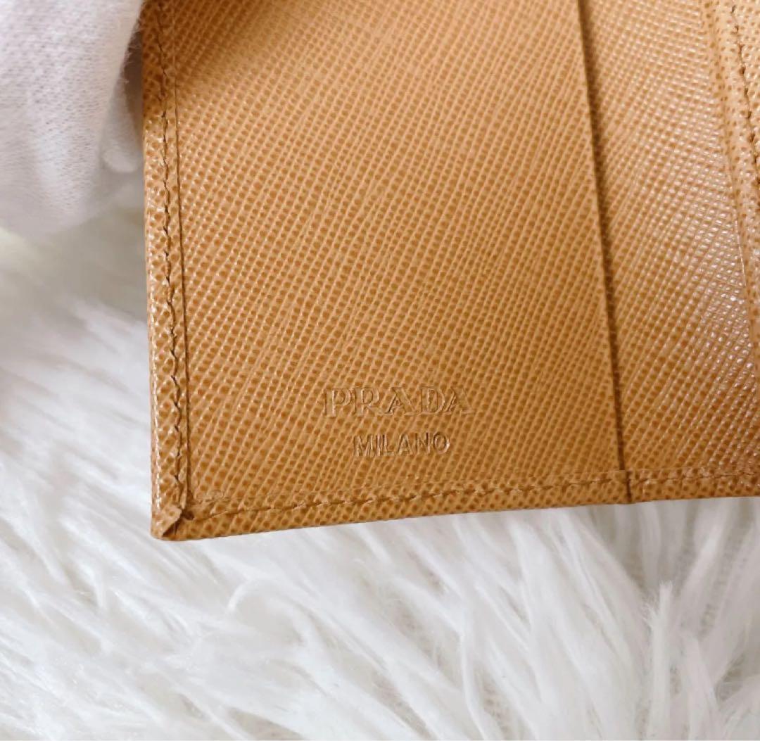 PRADA 6連 キーケース サフィアーノレザー トライアングル オレンジ