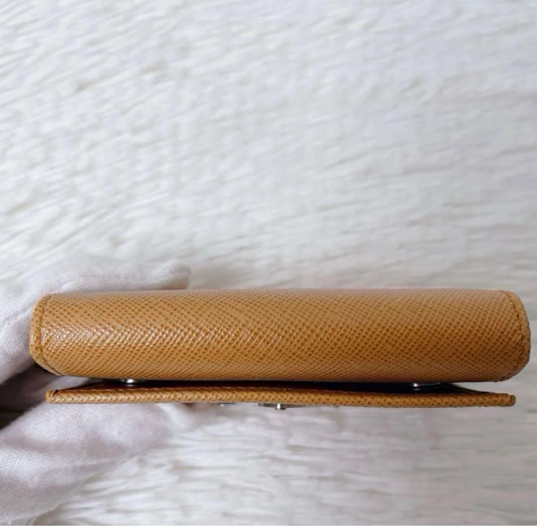 PRADA 6連 キーケース サフィアーノレザー トライアングル オレンジ