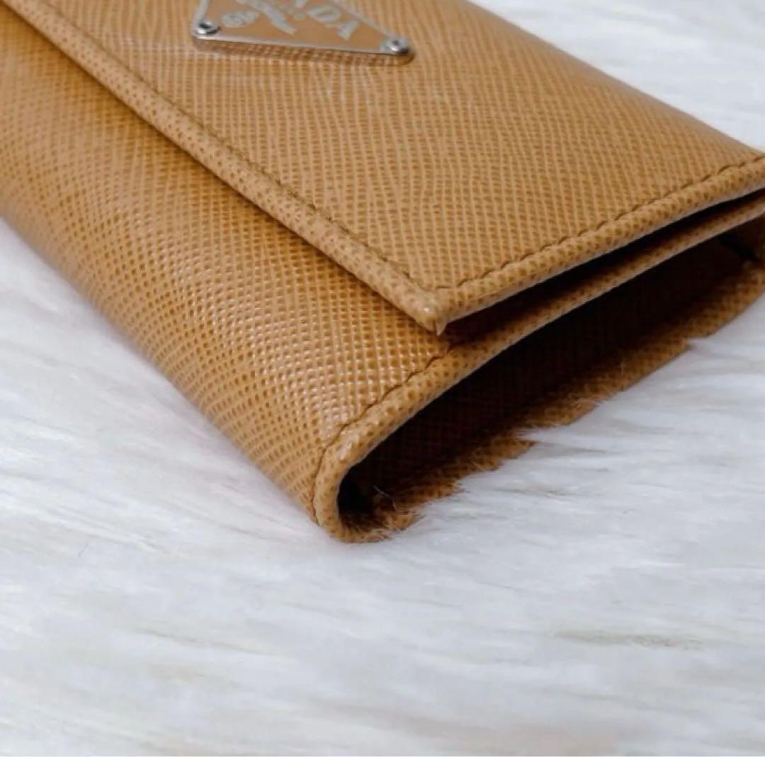 PRADA 6連 キーケース サフィアーノレザー トライアングル オレンジ