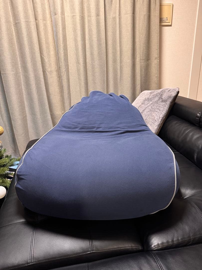 ネイビー ビーズクッション