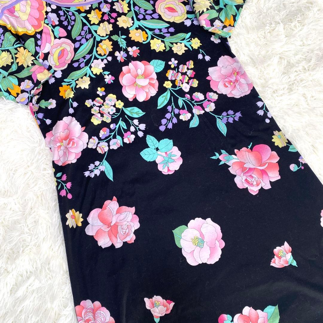 ●良品●　LEONARD　レオナール　ワンピース　Aライン　花柄　マルチカラー