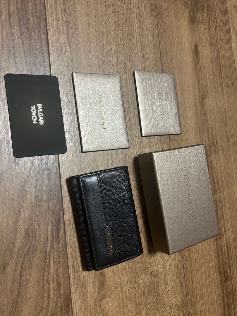 BULGARI ブラックレザー ケース【中古】