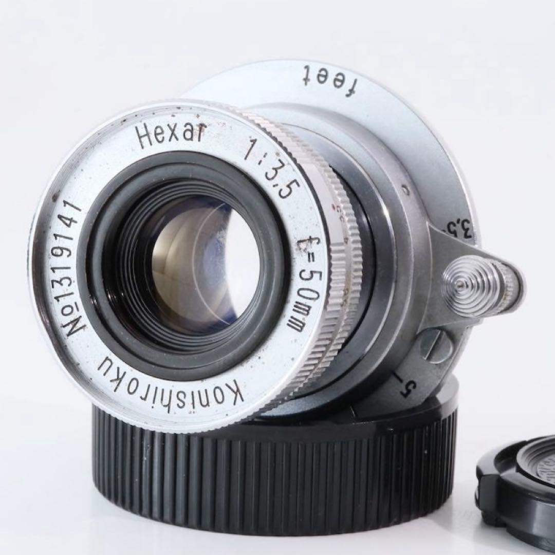 小西六 ヘキサー 50mm F3.5 沈胴レンズ（Mマウント変換アダプター付き）
