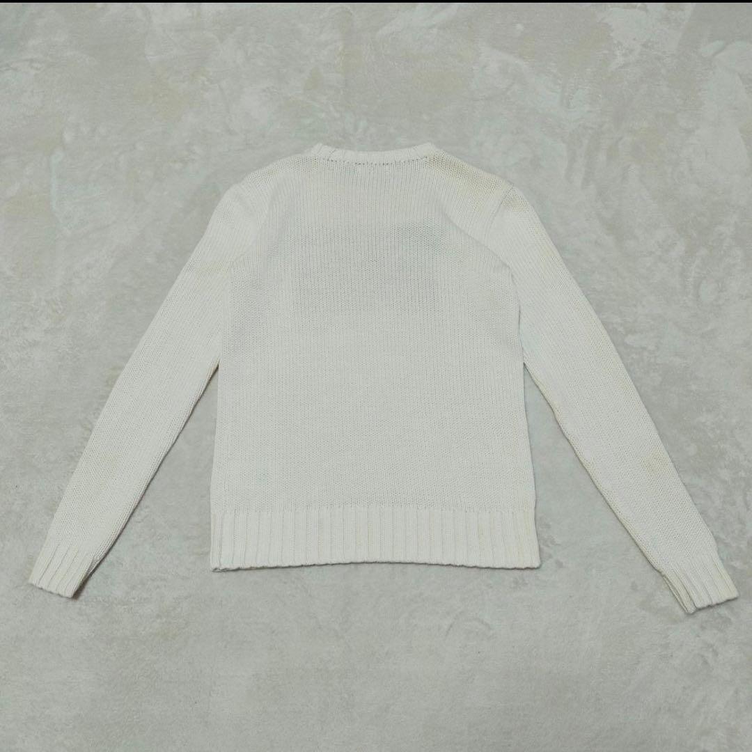 【希少オフ白】ラルフローレン 星条旗 コットンニット XS 美品