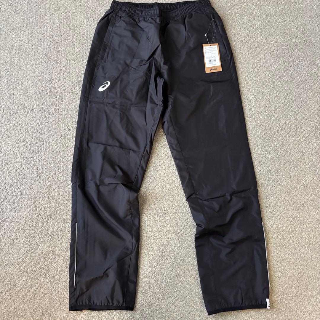 廃盤品！新品ASICS ウインドブレーカー 上下セット 黒 ジャージ Lサイズ