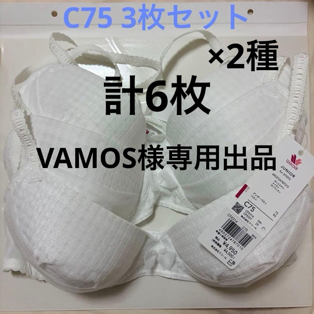 VAMOS　ワコール ジュニアブラ C75 for STEP3 6枚セット