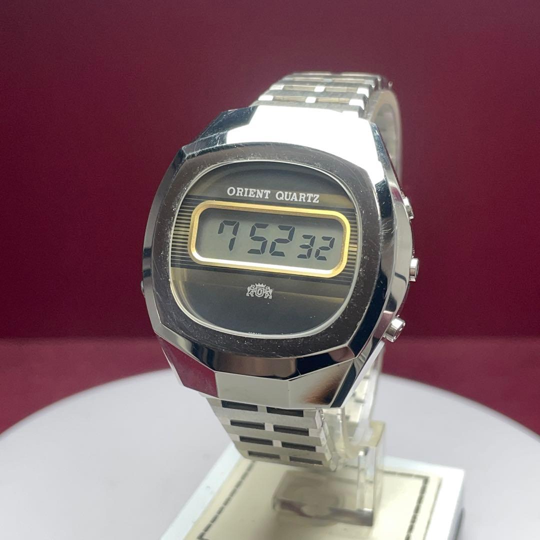 ★超希少 保管品 70s ORIENT QUARTZ 純正ブレス 日本製 腕時計
