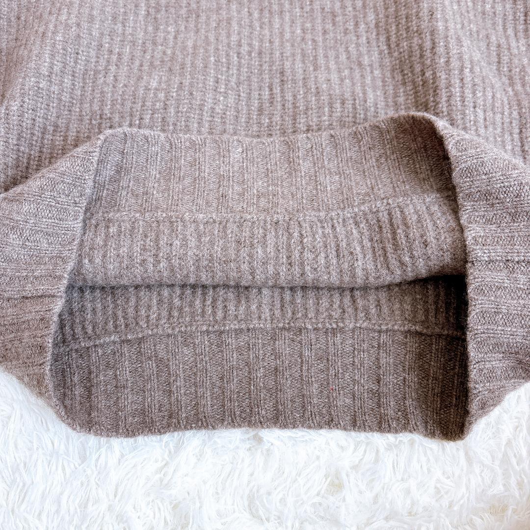 【未使用級】WALENODE ヤクウール片畦編み クルーネックセーター ニット