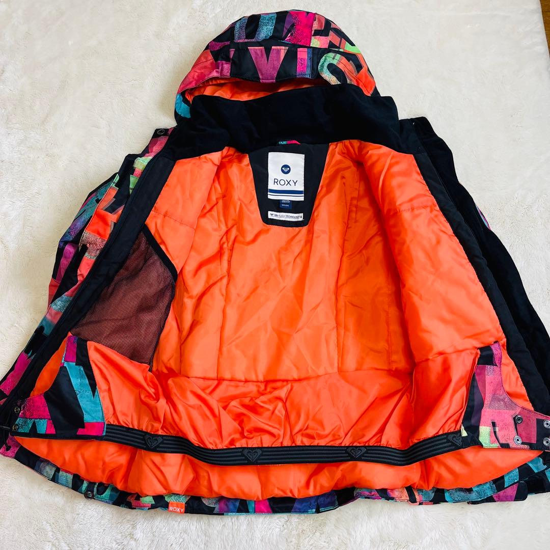 【美品✨】ROXY　スノボウェア　上下セット　L　M 総柄　ロゴ　ピンク