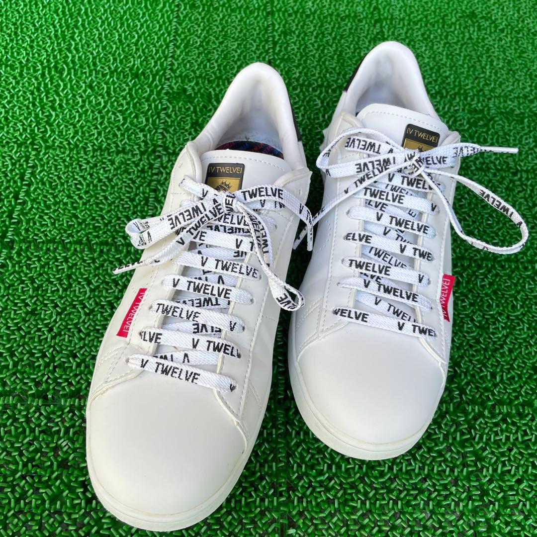 25㎝Twelveコラボ ブリヂストンゴルフシューズ ホワイト