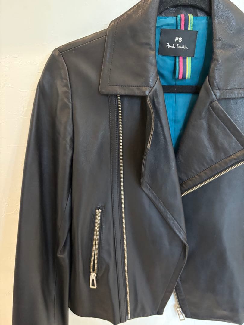 ◼︎ PaulSmith ポールスミス　ラムレザーライダースジャケット　Mサイズ