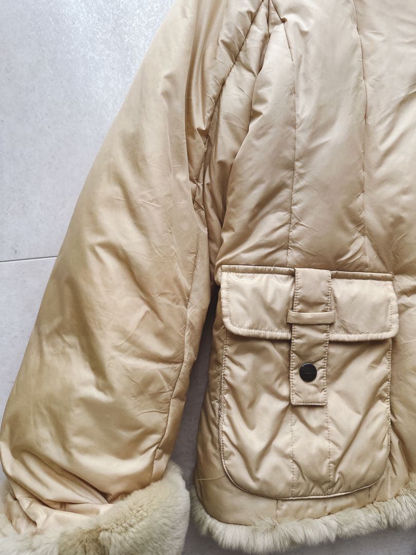 マックスマーラ ファー付き 中綿ジャケット ベージュ 36 weekend