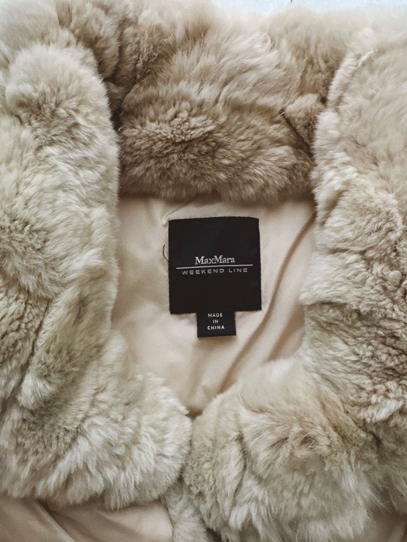 マックスマーラ ファー付き 中綿ジャケット ベージュ 36 weekend