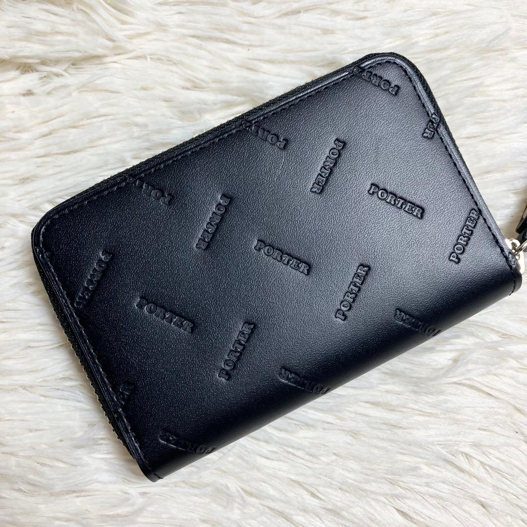 【未使用】ポーター ケース 総柄 ラウンドジップ